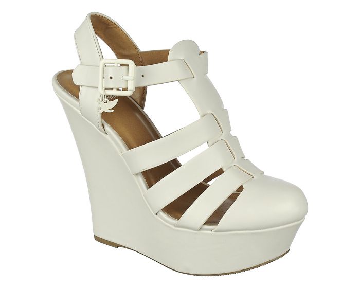 SHIEKH Women's Citrus-S Wedge Sandal FD CITRUS-S/WHITE - Shiekh