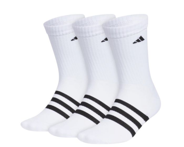 adidas Adaptive 3-Pack Crew Socks White M - Workout adidas Adaptive 3-Pack Crew Socks White M - Workout