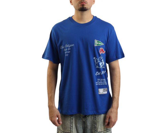 TRUE RELIGION HEAVYWEIGHT COLLEGIATE LOGO T-SHIRT 108918