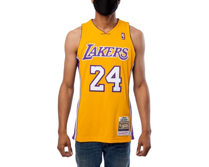 Mitchell And Ness Men NBA Los Angeles Lakers Road Finals 2008-09 Kobe Bryant  Authentic Jersey purple