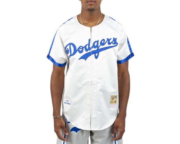 Mitchell & Ness Los Angeles Dodgers White Jackie Robinson Sublimated Player  T-Shirt