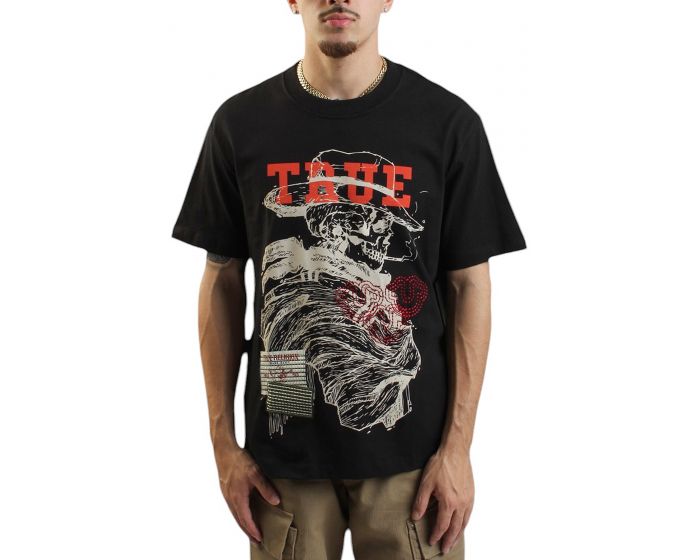 TRUE RELIGION Skull Yellowstone Sashiko T-Shirt 108466-1001 - Shiekh