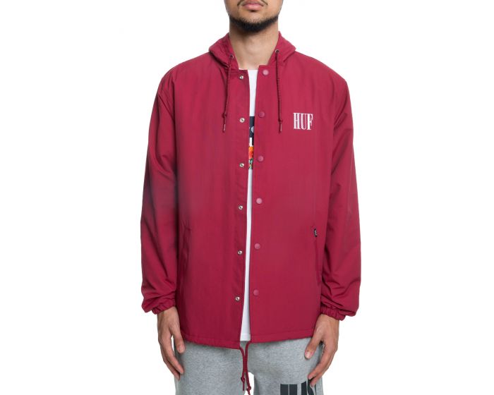 HUF The Serif Quilted Coaches Jacket in Terra Cotta Red JK00090 TERRA Shiekh