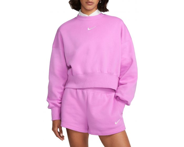 Nike Sportswear Phoenix Fleece Oversized Crewneck Sweatshirt in Pinksicle &  Sail