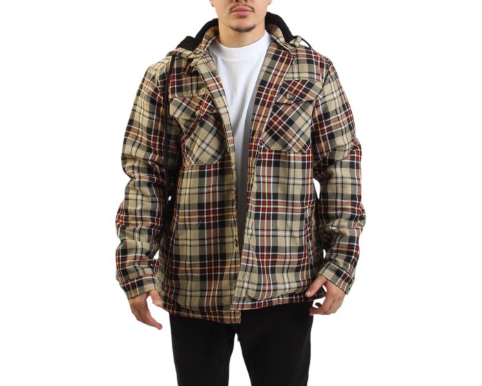 SHIEKH Ultra Heavyweight Hooded Flannel SHK-ATXHOODSHIRT-BEI - Shiekh
