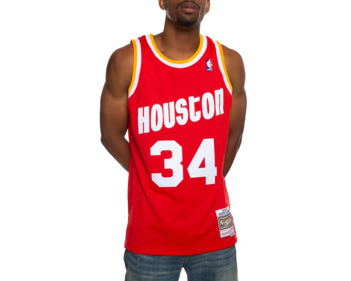 Buy NBA Houston Rockets Hakeem Olajuwon Swingman Jersey Red, Large Online  at Low Prices in India 