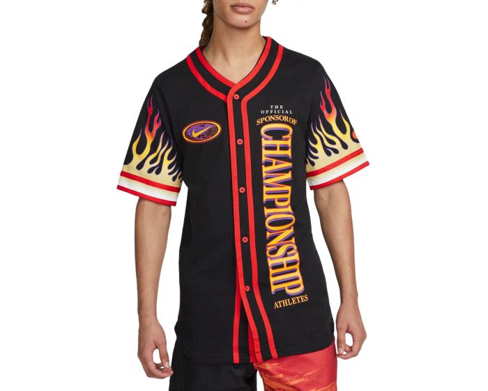 Nike Americana Flames Championship Baseball Jersey DV9642-010 Men's Size  Medium