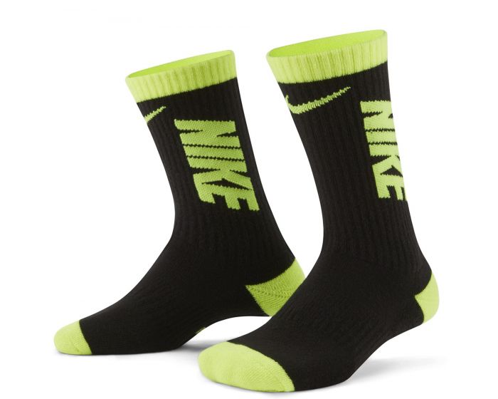 NIKE Kids' Everyday Cushioned Crew Socks (3 Pairs) DA2402 904 - Shiekh
