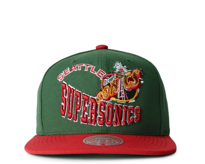 Mitchell & Ness x NBA Champ Stack Snapback SuperSonics Hat - Green
