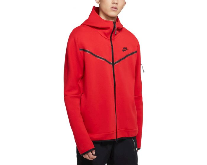 Nike Men's Tech Fleece Windrunner Full-Zip Hoodie Light University Red  Heather/Black • Price »