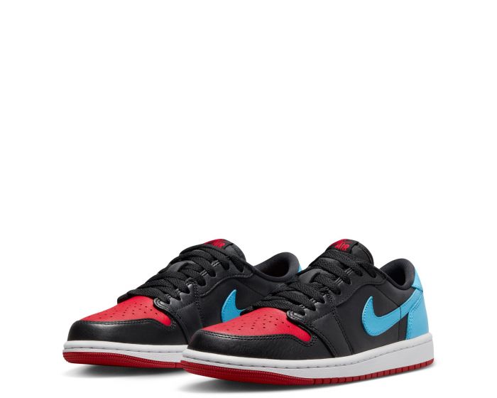 AIR JORDAN 1 LOW OG CZ0775 046 Women Black Dk Powder Blue gym Red