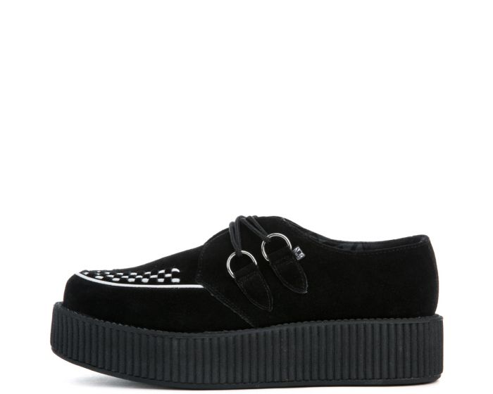 T.U.K Black Suede/White Viva Mondo Creeper V8366 - Shiekh