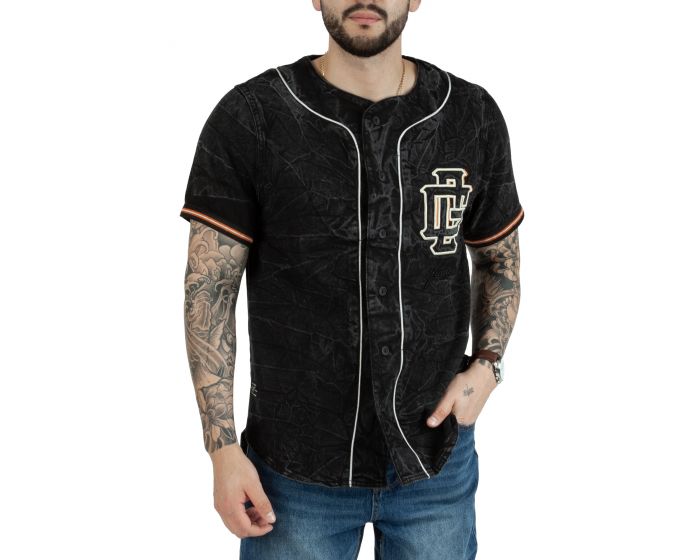 Denim baseball hot sale jersey