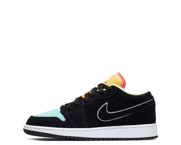 jordan 1 low black aurora green
