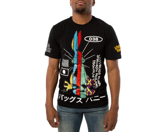 MAXIMA Japan Spliced Bug Bunny Tee LT10233-BLK - Shiekh