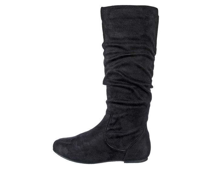 SHIEKH Women's Mid-Calf Flat Boot Kalisa-89 KALISA-89/BLACK - Shiekh