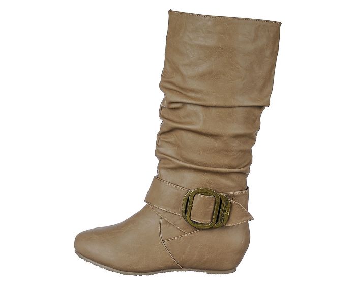 SHIEKH Women's Mid-Calf Pocket Boot Candies-76AP CANDIES-76AP/TAUPE ...