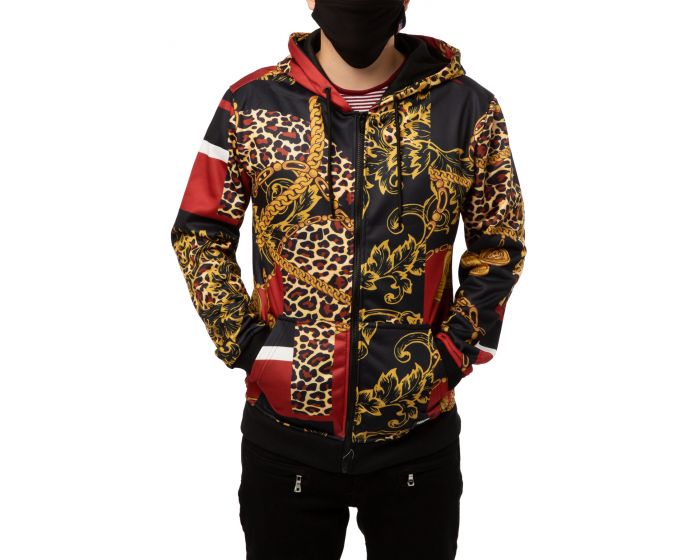 REASON True Love Multi Print Full-Zip Hoodie H0-134 - Shiekh