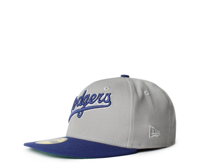 Men's New Era Gray Los Angeles Dodgers Retro Jersey Script 59FIFTY