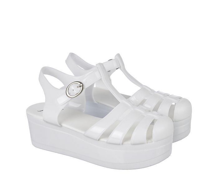 TWIN TIGER Disco-01 Jelly Platform Sandals DISCO-01/WHITE - Shiekh