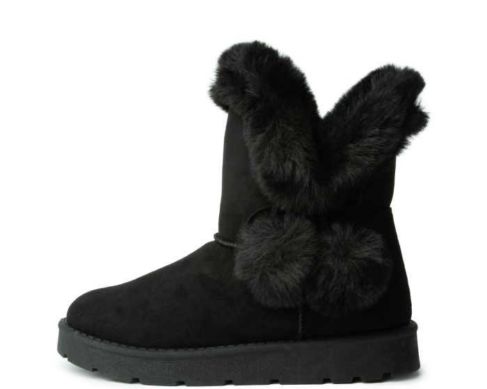 J P ORIGINAL Frozen-73 Fur Boots JPM FROZEN-73-BLKFS - Shiekh