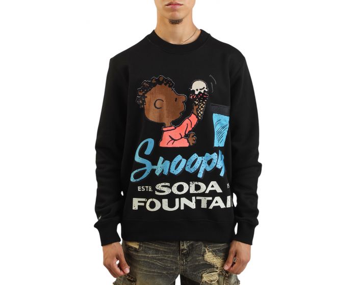 MAXIMA Snoopy Soda Fountain Crewneck PN50347-BLK - Shiekh