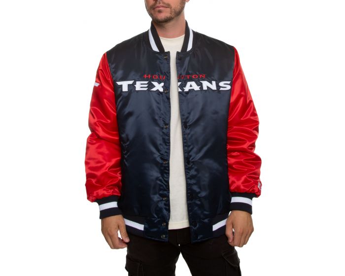 Men's Starter Red/Navy Houston Texans Full-Zip Academy II Starter