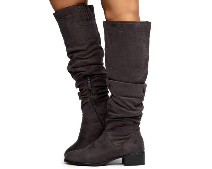 TWIN TIGER FOOTWEAR Trixie-03 Below The Knee Boots TRIXIE-03-GREY - Shiekh