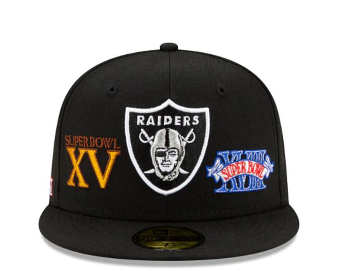 حبوب جاميز New Era Caps Las Vegas Raiders 3x World Champions 59Fifty Fitted Hat  60180963 - Shiekh حبوب جاميز