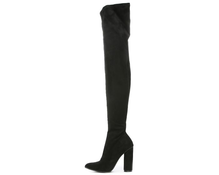 CAPE ROBBIN Paw-2 Thigh-High Boot PAW-2/BLACK - Shiekh