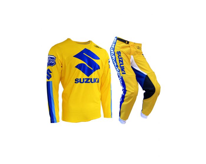JT RACING MX Gear Combo: Suzuki Team Jersey and Moto Pants JTR