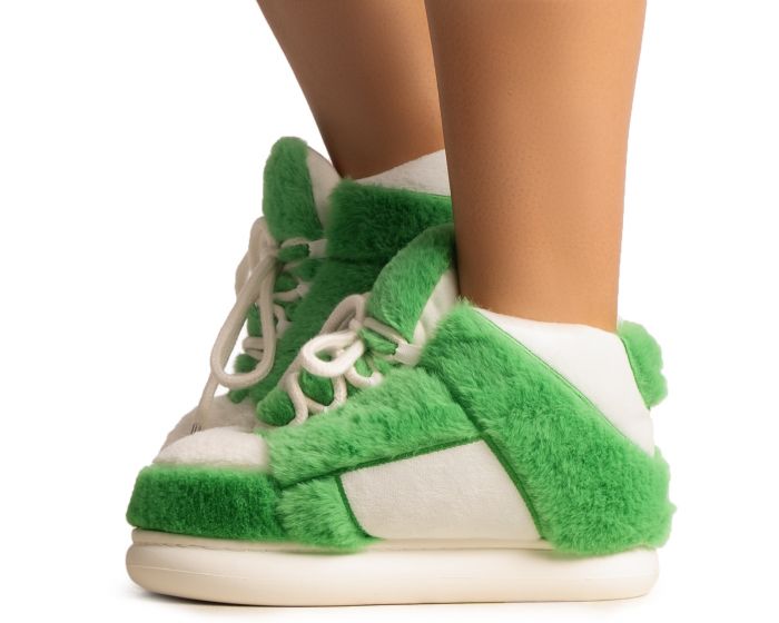 LEGEND FOOTWEAR INC Furry Sneaker Slipper SLIPPY-01-GNWT - Shiekh