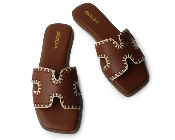 FORTUNE DYNAMICS Finity-S Flat Sandal FD FINITY-S-TAN - Shiekh