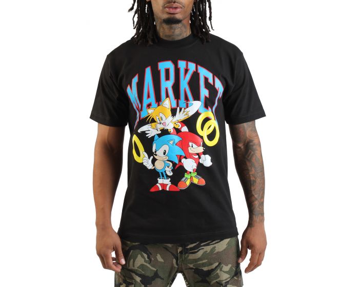 MARKET x Sonic the Hedgehodge T-Shirt MKT25Q3-SS0858BLK - Shiekh