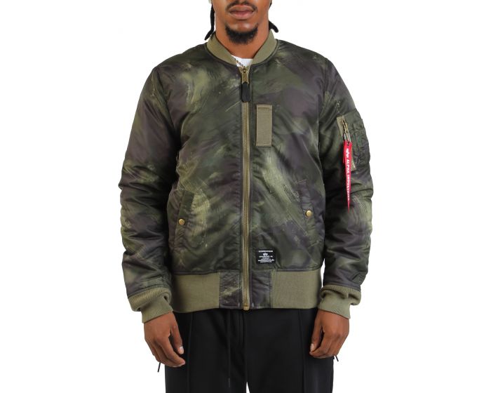ALPHA MA-1 Mod Bomber Jacket MJM53504C1-OLV - Shiekh