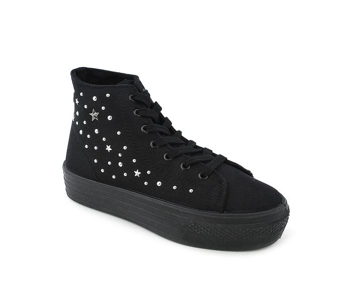 platform studded sneakers