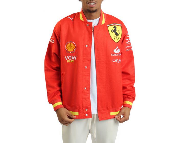 値下げ済みPUMA×Ferrari レザージャケット PUMA フェラーリ SF レース MT7 トラック ジャケット レッド