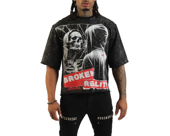 G WEST Between 2 Worlds T-Shirt RHDSVN25T9360-BLK - Shiekh