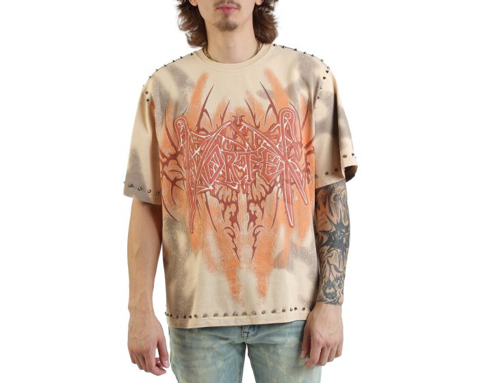 SMOKE RISE Ascended Studded T-Shirt KT25661SK-SMOKE - Shiekh