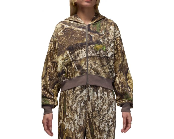 JORDAN Brooklyn Fleece Realtree Mod Crop Full-Zip Hoodie HV0469