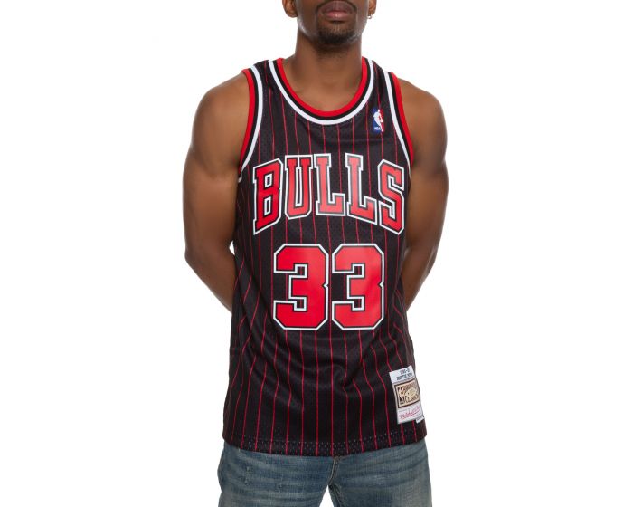 NEW Chicago Bulls Scottie Pippen Mitchell & Ness HWC Fadeaway Pinstripe  Jersey