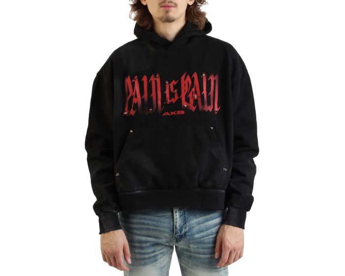 AKS Pain is Gain Studded Hoodie EP24JK_02 - Shiekh