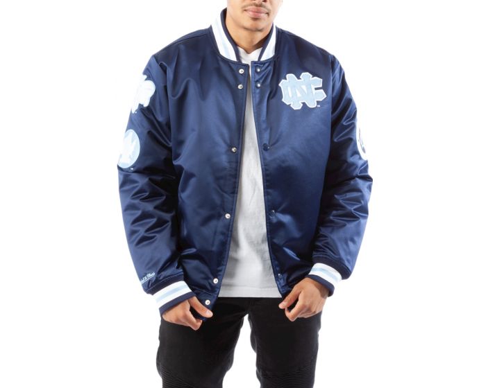 Xavier University Navy Blue and White Satin Jacket