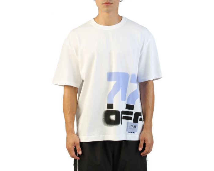 LAB CO OFF WHITE Stacked Logo T-Shirt 44LABF26T078-100 - Shiekh