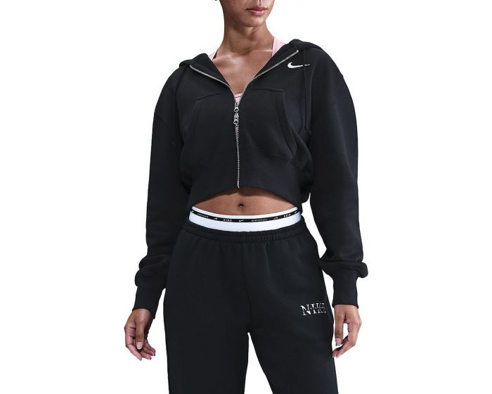 NIKE Sportswear Phoenix Fleece Loose Full-Zip Cropped Hoodie