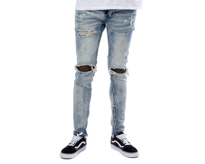 KDNK Relapse Distressed Jeans KND4226-MBLUE - Shiekh