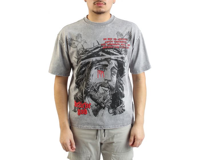 AUTHENTICS APPAREL True Belief T-Shirt JESUSTEE26-DKGY - Shiekh