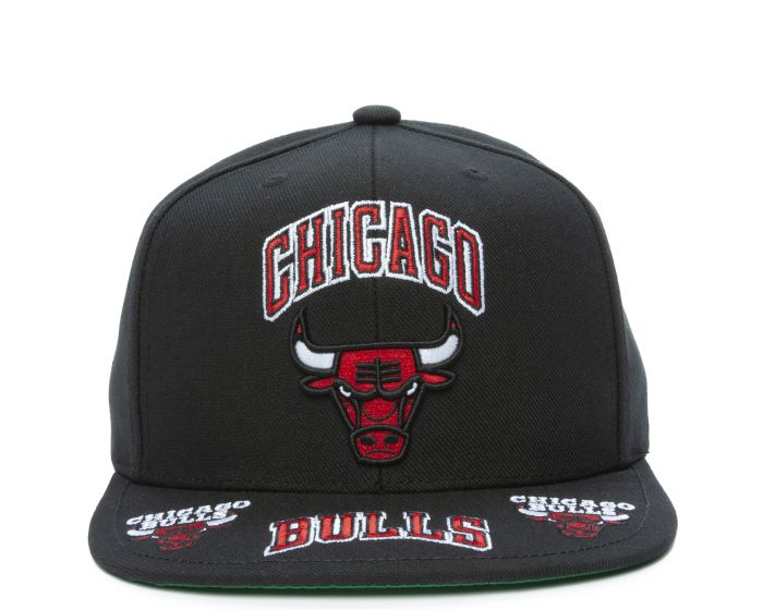 Chicago Bulls 2T XL-WORDMARK Grey-Black Fitted Hat