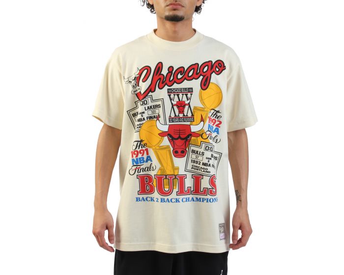 果樹 Bulls MITCHELL AND NESS NBA Chicago Bulls Champions T-Shirt TP17243