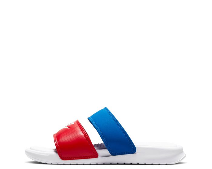 white benassi duo slides